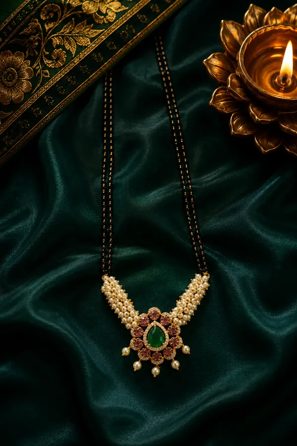Emerald_Bloom_Mangalsutra_Set