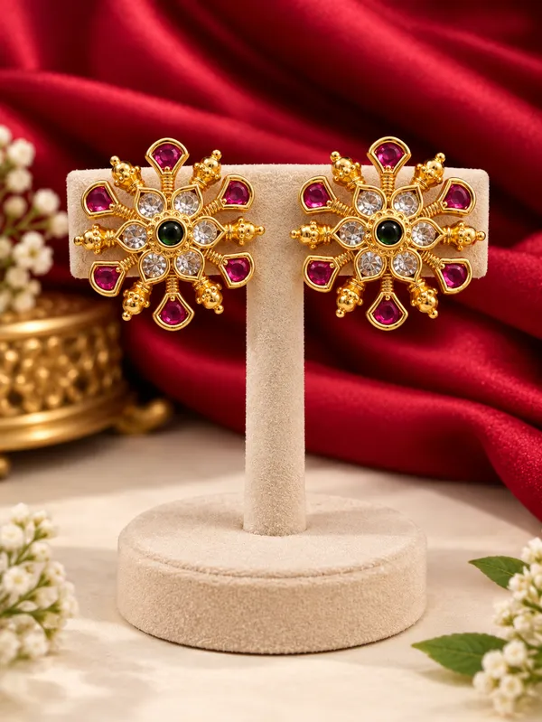 Gulbahar_Ruby_Green__Studs
