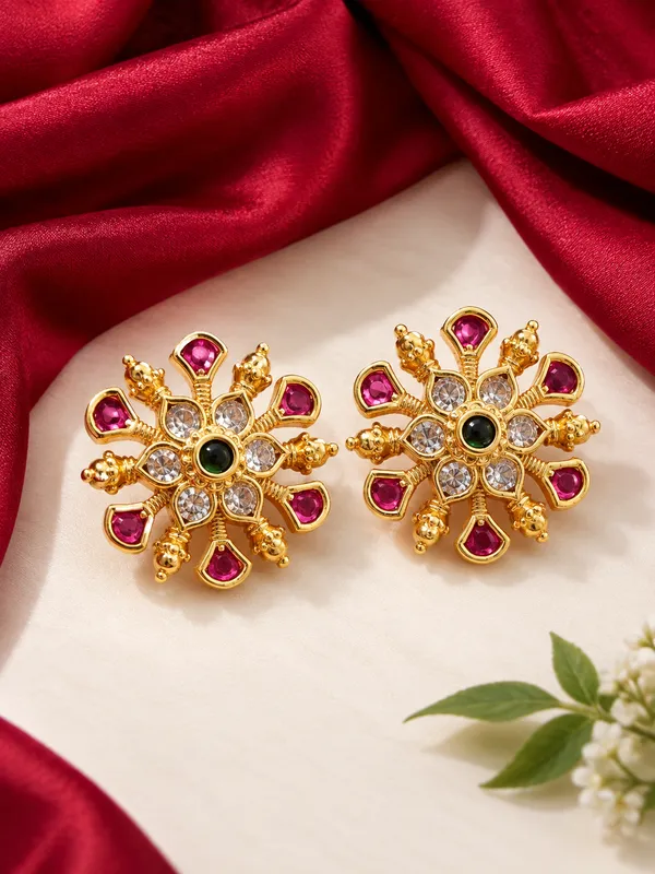 Gulbahar_Ruby_Green__Studs