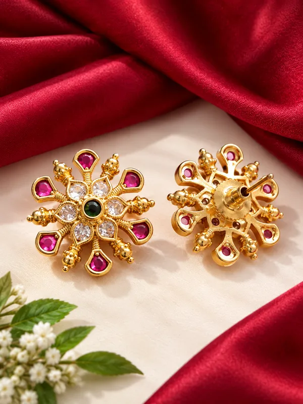 Gulbahar_Ruby_Green__Studs