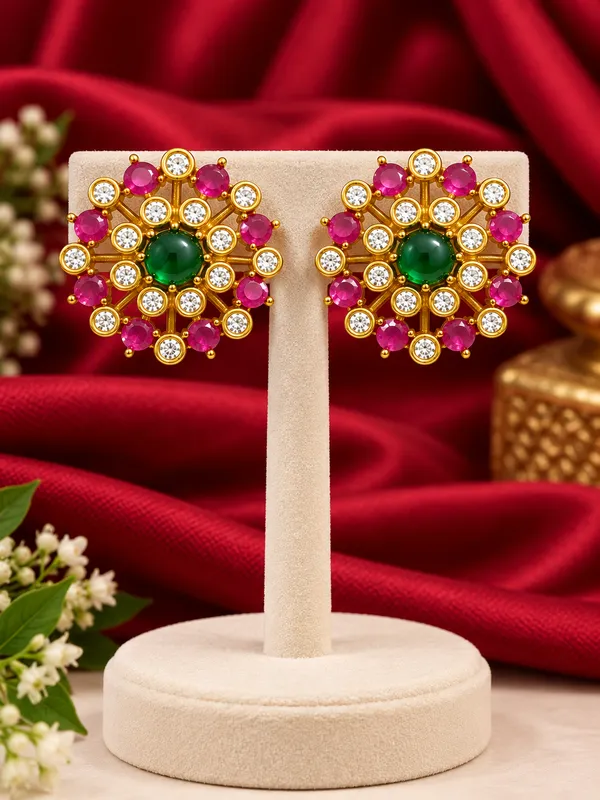 Gulnaar_Ruby_Green_Studs