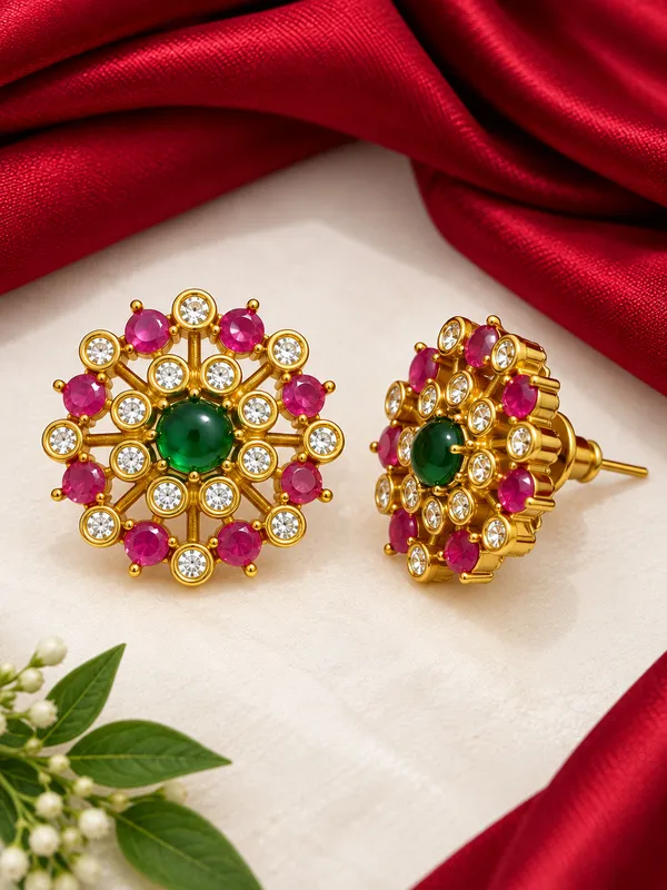 Gulnaar_Ruby_Green_Studs