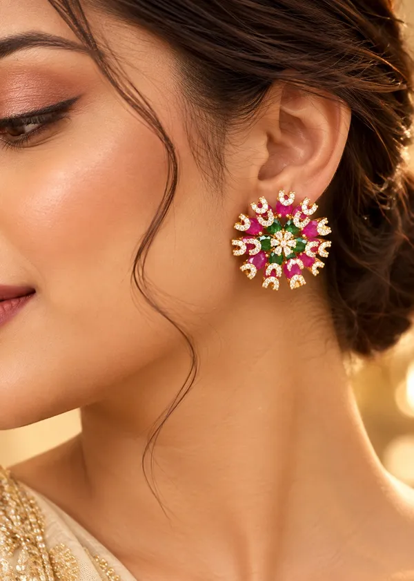 Gulnaar_Ruby_Green_Studs