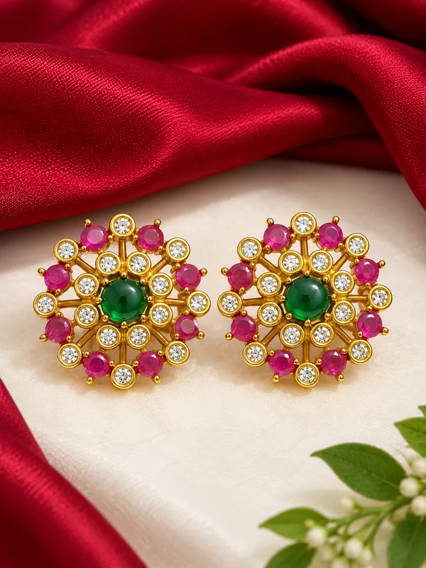 Gulnaar_Ruby_Green_Studs