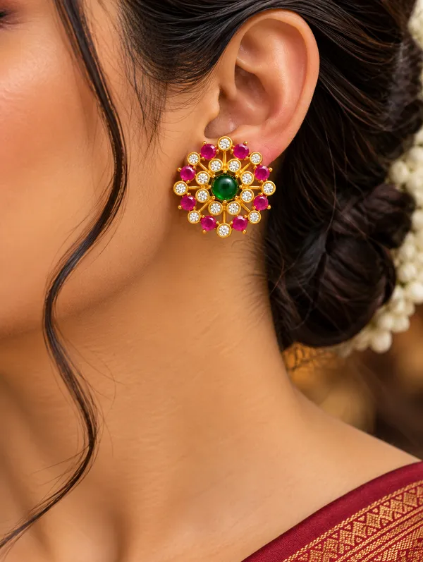 Gulnaar_Ruby_Green_Studs