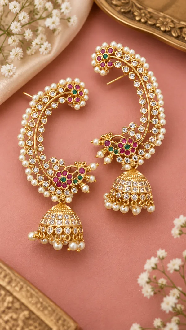 Gulrani_Pearl_Jhumka_Earrings