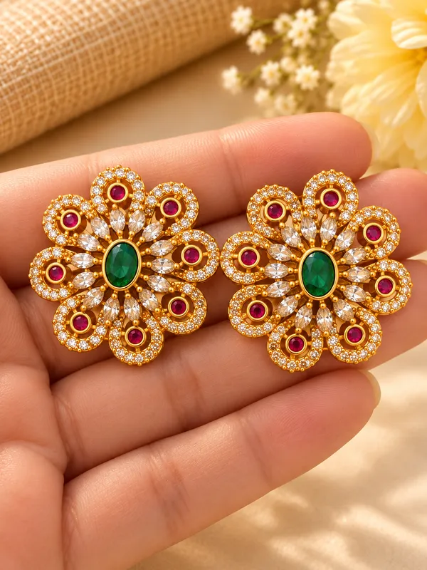 Gulrani_Ruby_Green_Studs