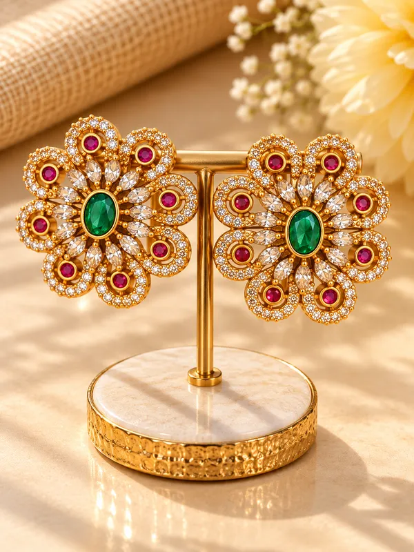 Gulrani_Ruby_Green_Studs