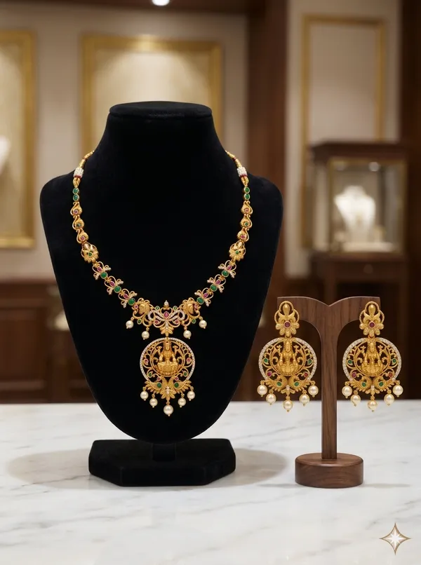 Antique_Goddess_laxmi_Necklace_Set.