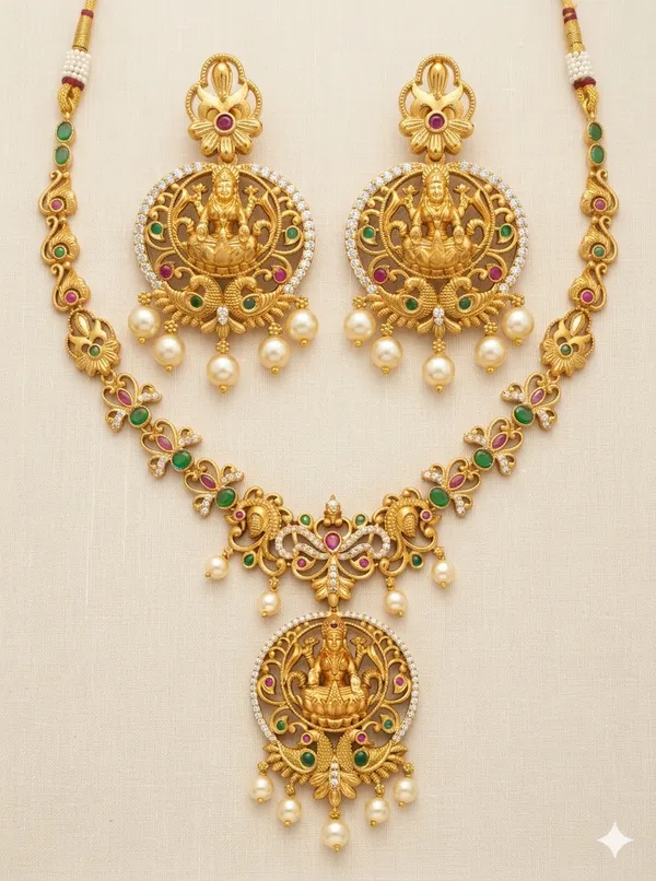 Antique_Goddess_laxmi_Necklace_Set.