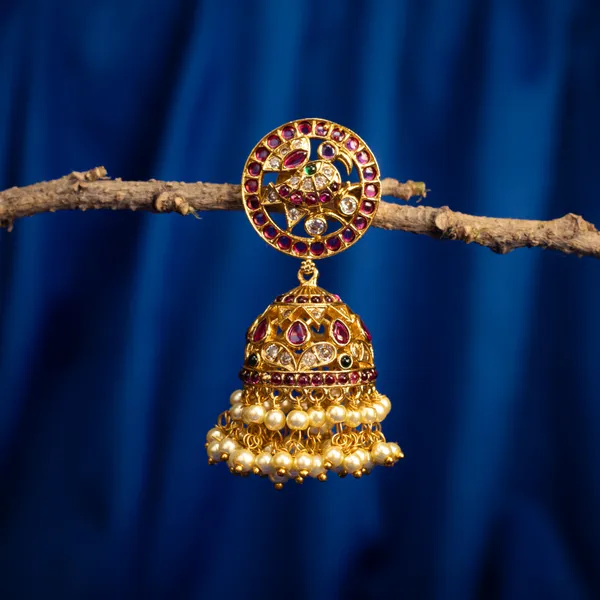 Sunehri_Kalamkari_Jhumka