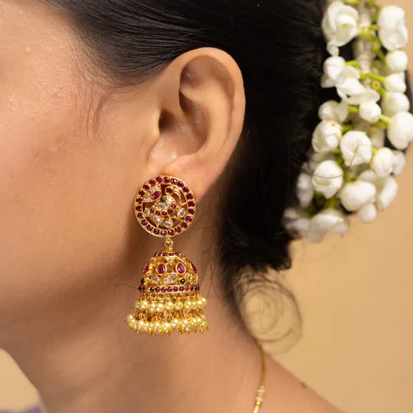Sunehri_Kalamkari_Jhumka