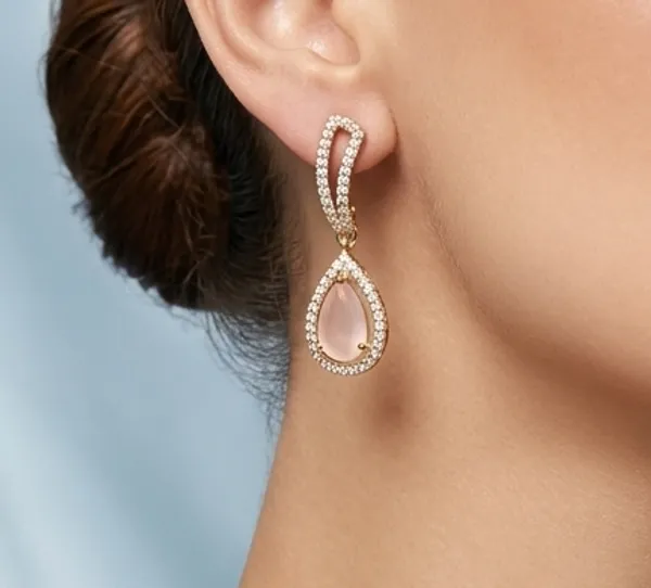 Multicoloured_Ruby_Gold_Plated_Earring_Set