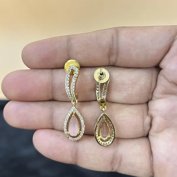 Multicoloured_Ruby_Gold_Plated_Earring_Set