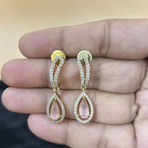 Multicoloured_Ruby_Gold_Plated_Earring_Set