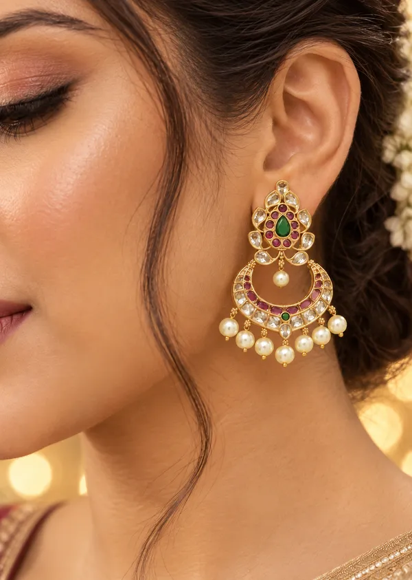 Jadau_Chandbali_Earring_Set