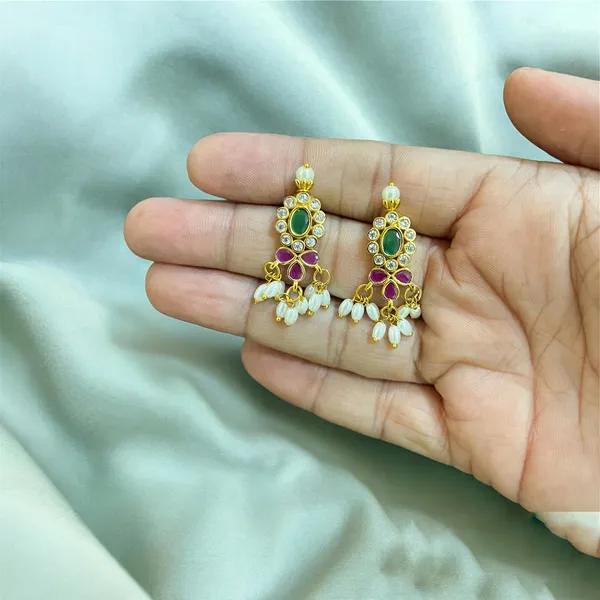 Ruby_Green_Elegant_Gold_Plated_Mangalsutra_Set