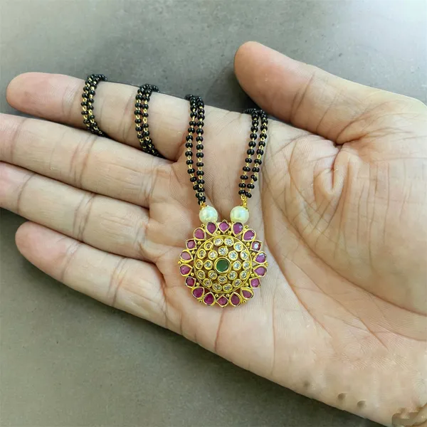 Ruby_Green_Dazzling_Chakra_Gold_Plated_Mangalsutra