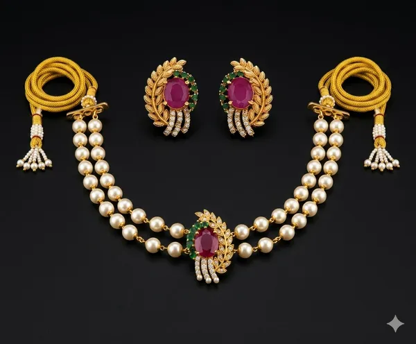 Maharani_Pearl_Bloom_Choker_Set