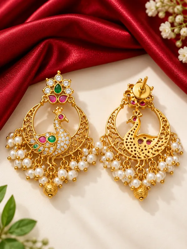 Mayura_Ruby_Green_Chandbali_Earrings