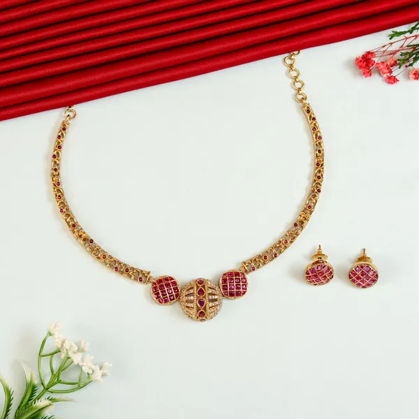 Ruby_Maharani_Antique_Choker_Set