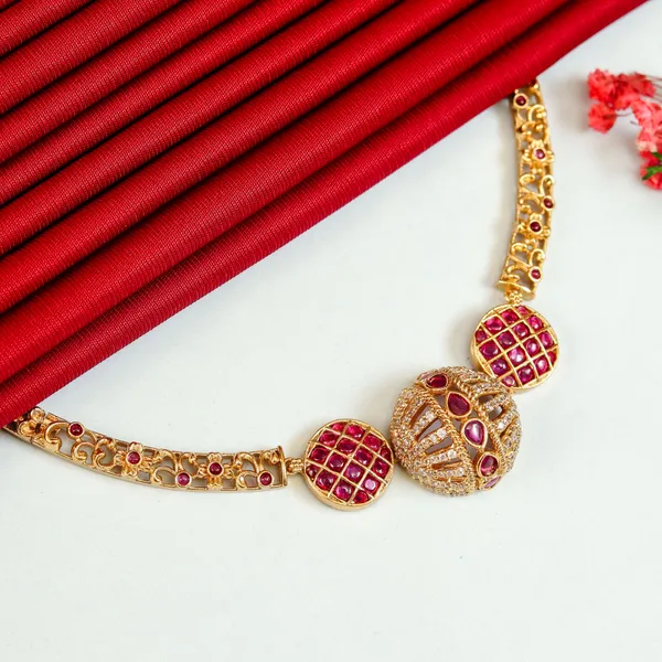 Ruby_Maharani_Antique_Choker_Set