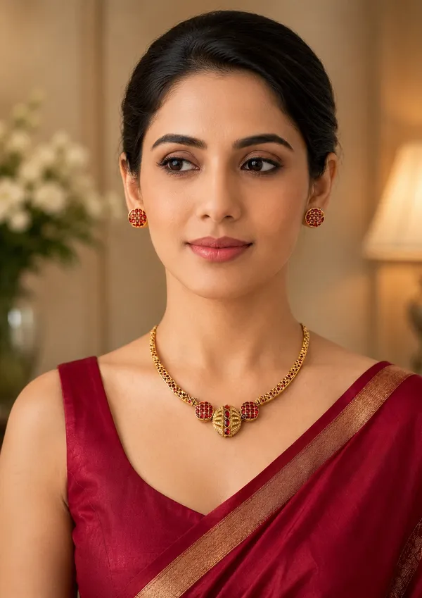 Ruby_Maharani_Antique_Choker_Set