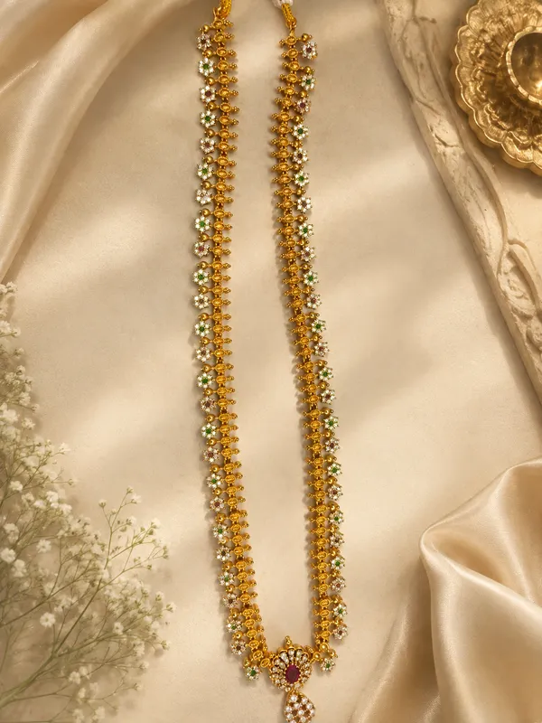 Nayantara_Emerald_Long_Haram_Set