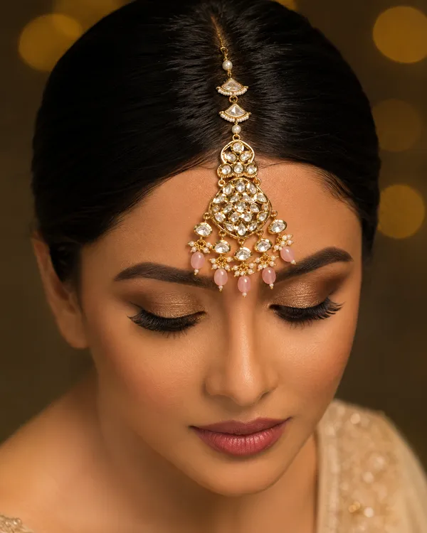 Pink_White_Stunning_Gold_Plated_Pink_White_Kundan_Tikka