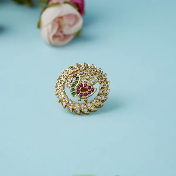 Changeble_Stone_Gold_Plated_Studs