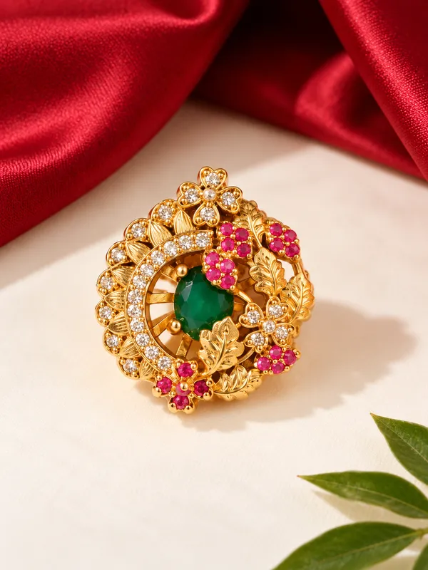 Noor_Green_Ruby_Floral_Studs