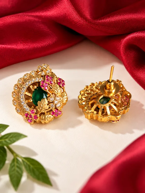 Noor_Green_Ruby_Floral_Studs