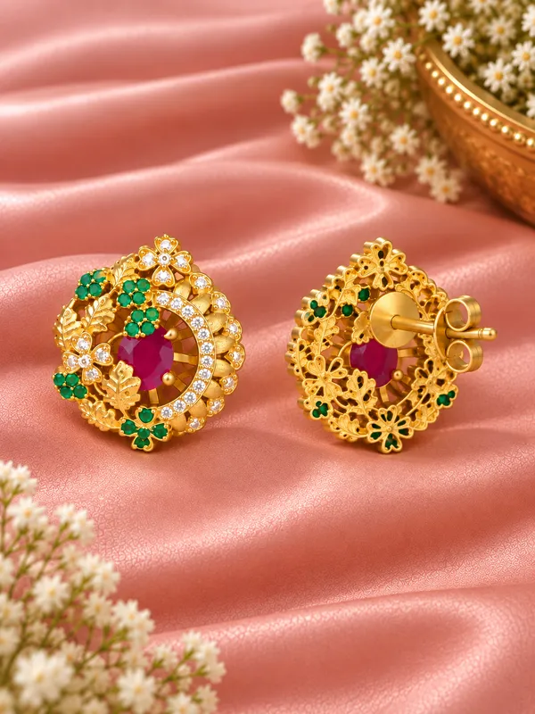 Noor_Ruby_Green_Floral_Studs