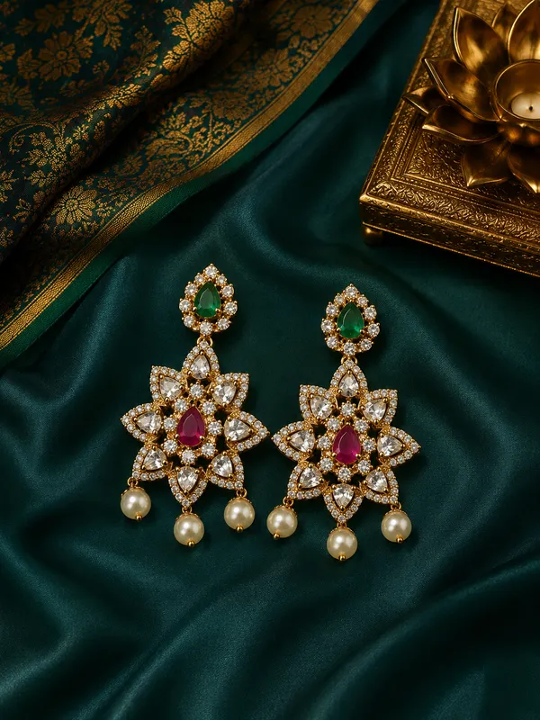 Peacock_Royale_Pearl_Ruby_Green_Set