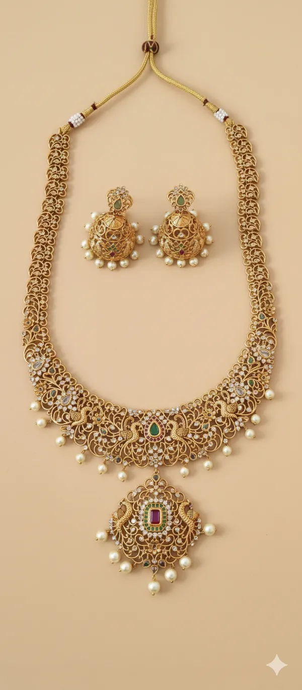 The_Mayura_Regal_Filigree_Necklace_Set