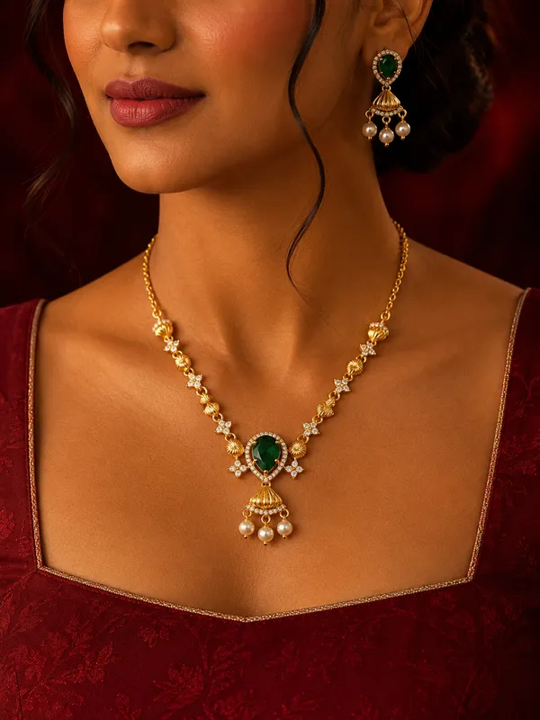 Padmaraga_Pearl_Necklace_Set