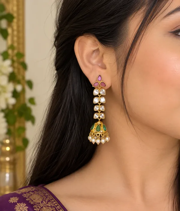 Rajrani_Emerald_Jhumka