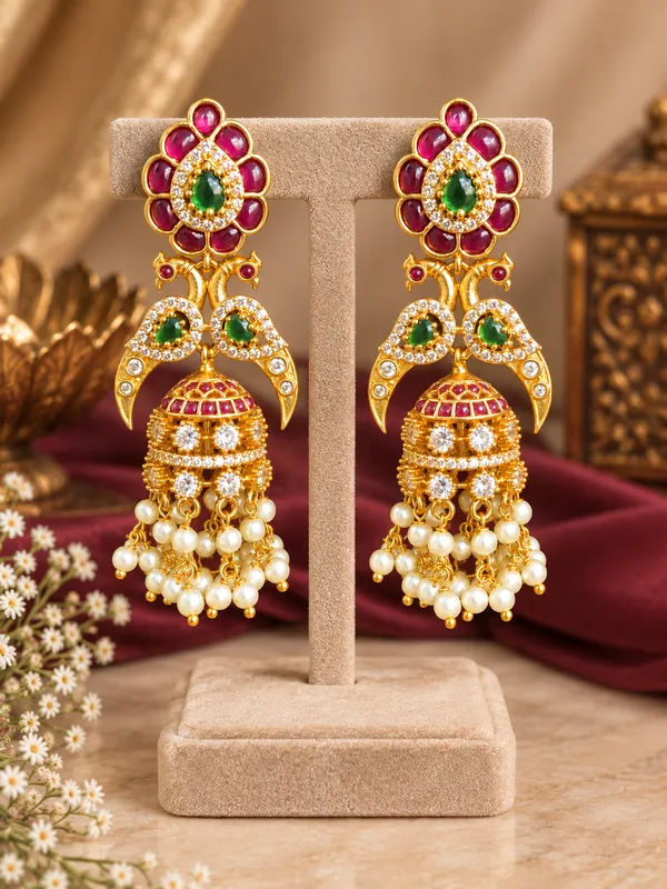 Rajrani_Emerald_Jhumka