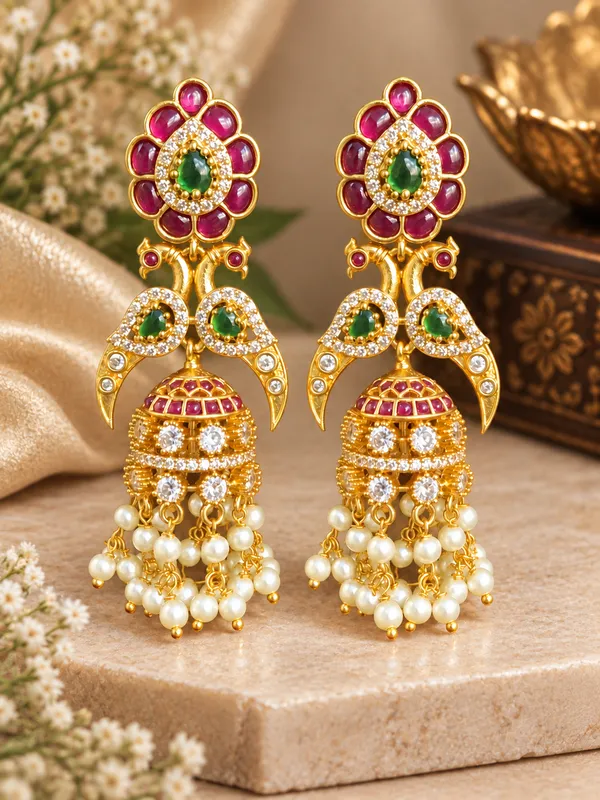 Rajrani_Emerald_Jhumka