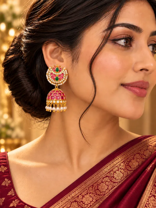 Ruhani_Ruby_Green_Jhumka