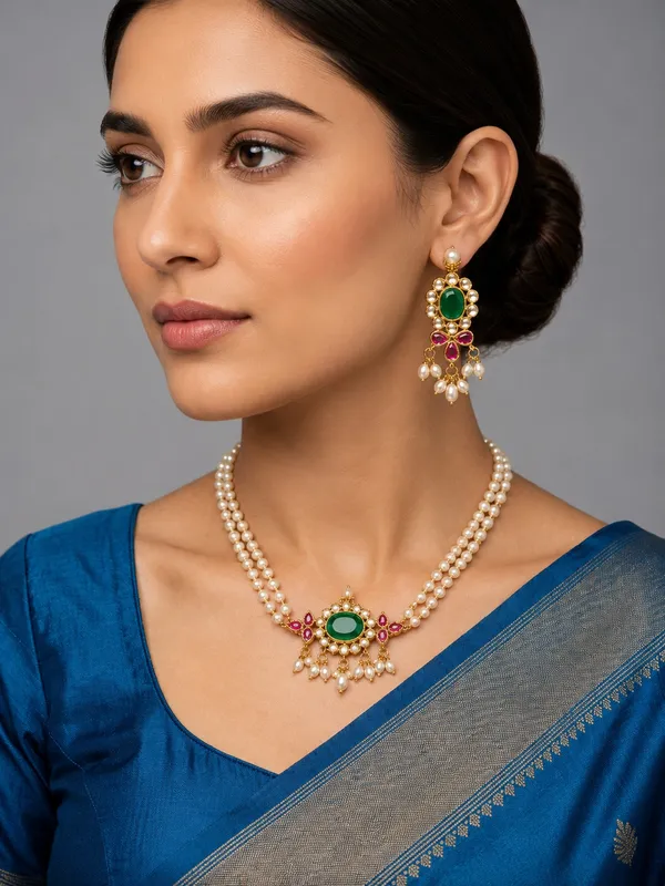 Rajvanshi_Panna_Necklace_Set
