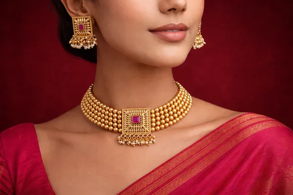 Traditional_Gold_Bead_Bridal_Necklace_Set