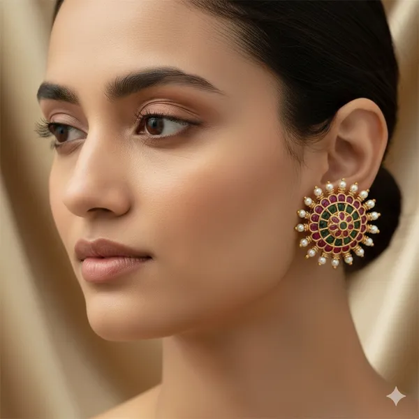 Full_Ruby_Green_Round_Shape_Antique_Studs