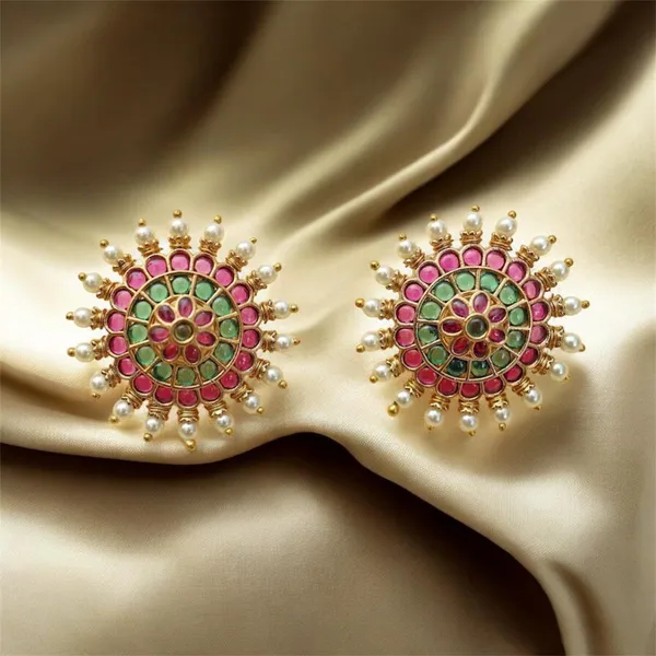Full_Ruby_Green_Round_Shape_Antique_Studs