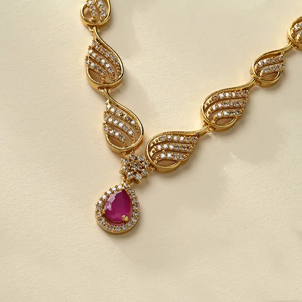 Floral_Cz_Ruby_Necklace_Set