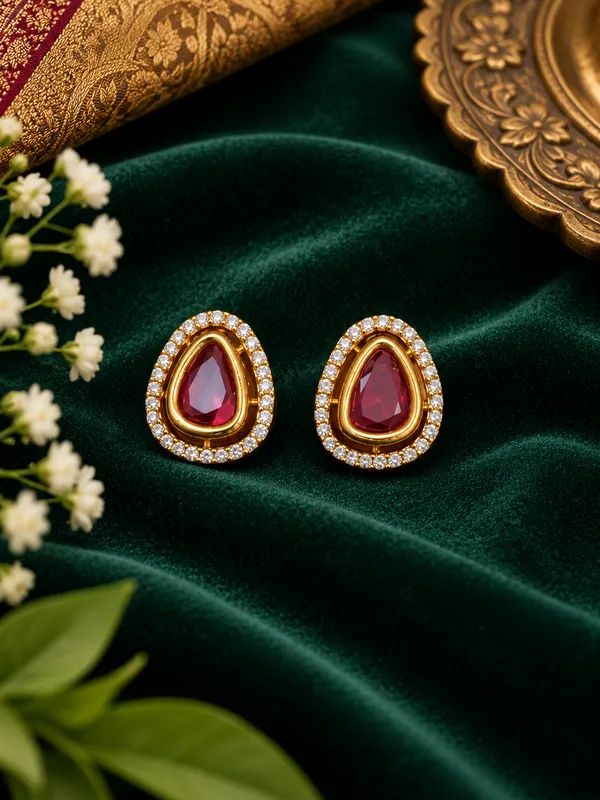 Ziya_Ruby_Drop_Necklace_Set