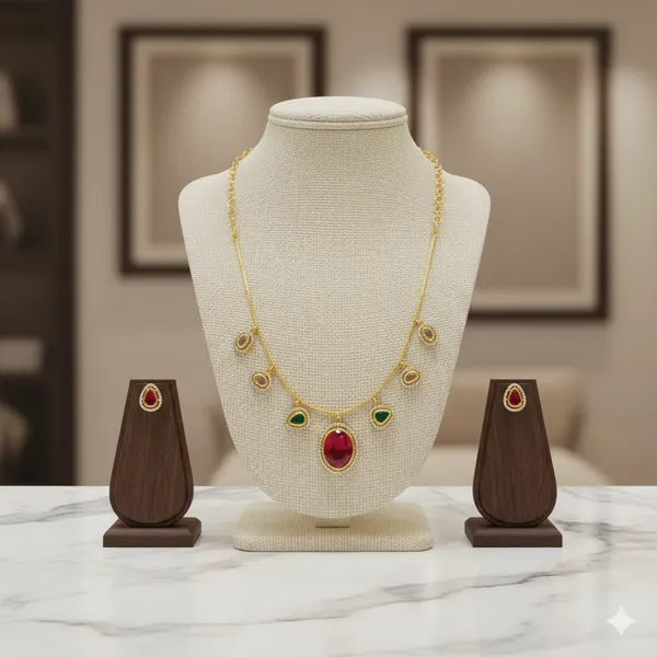 Ziya_Ruby_Drop_Necklace_Set