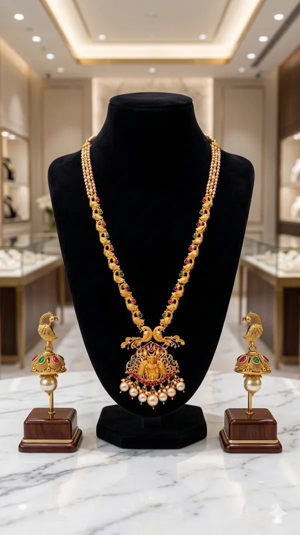 Shree_Lakshmi_Peacock_Necklace_Set