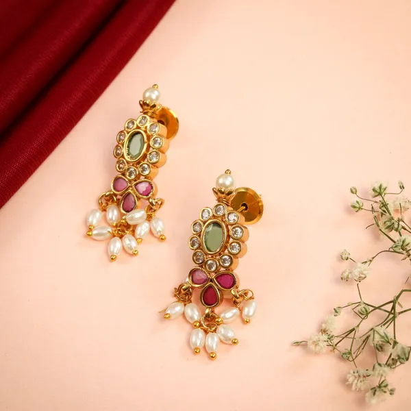 Ruby_Green_Elegant_Gold_Plated_Mangalsutra_Set