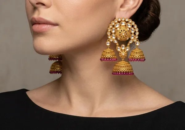 Royal_Kundan_Triple_Jhumka_Earrings